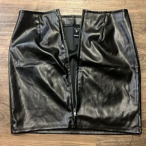 Black Leather Skirt